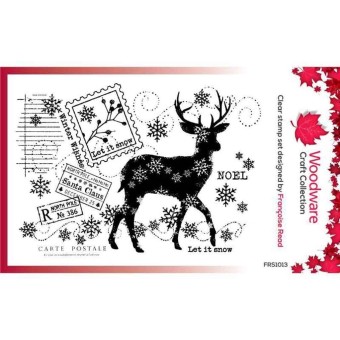 Winter Reindeer Clear Rubber Stamps for Paper