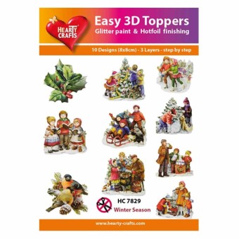 Winter Season Easy 3D  Craft Toppers for Pape