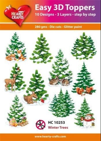 Winter Trees Easy 3D  Craft Toppers for Paper