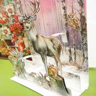 Winter Woodland Pop Up Stepper Card Paper Cra