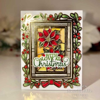 With Love At Christmas Sentiment Paper Craft 