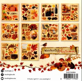 Wonderful Autumn Die Cut 15 x 15cm Block  By 