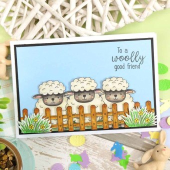 Woolly Wishes Sheep Clear Rubber Stamp For Pa