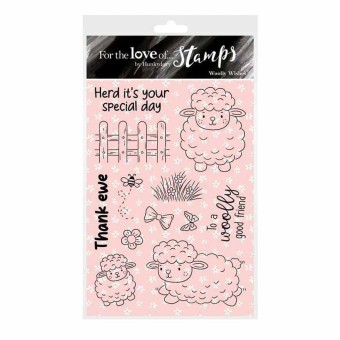 Woolly Wishes Sheep Clear Rubber Stamp For Pa