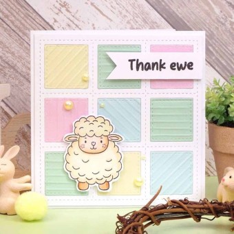 Woolly Wishes Sheep Clear Rubber Stamp For Pa