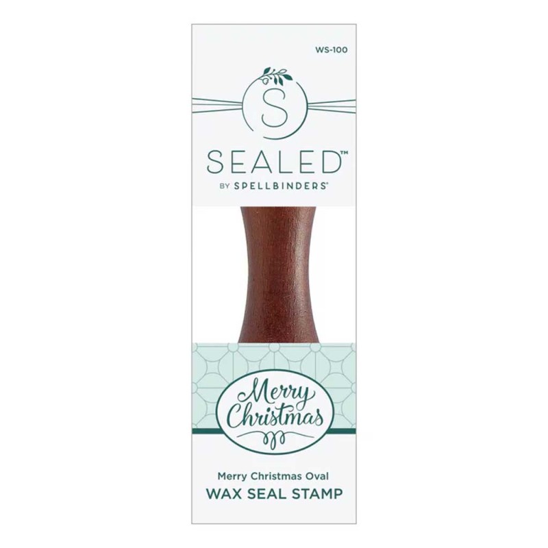 Merry Christmas Oval Wax Seal Stamp by Spellb