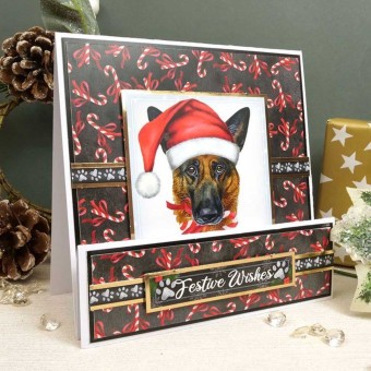 Yappy Christmas Pawsome Portraits Dog Die Cut