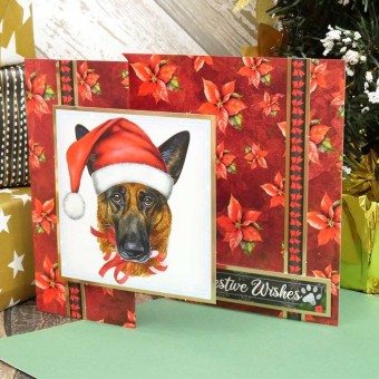 Yappy Christmas Pawsome Portraits Dog Die Cut