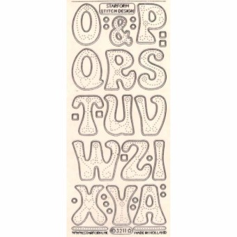 Alphabet Embroidery O - Z Letters Sticker Peel Off For Crafts