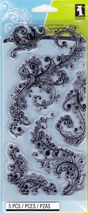 Artistic Flourishes Clear Craft Rubber Stamps Set