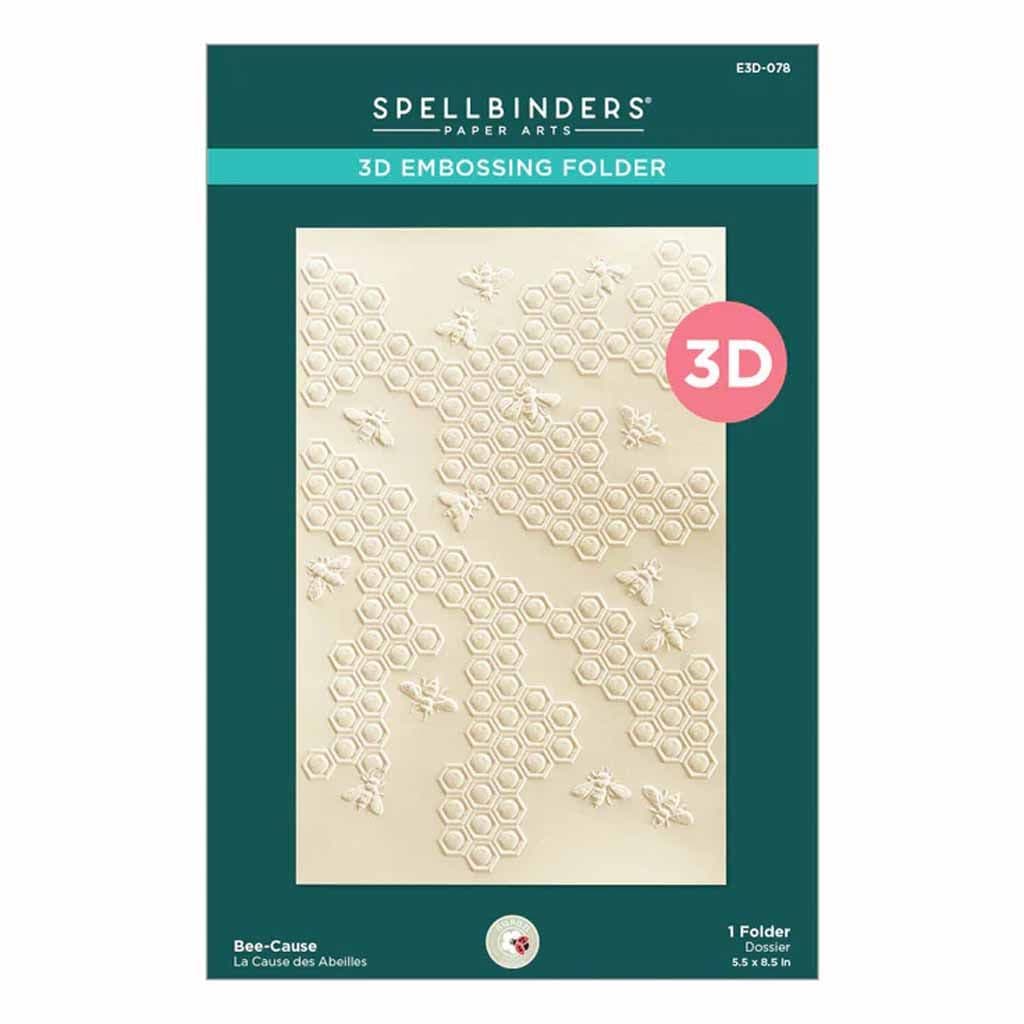 Bee-Cause Honeycomb Background 3d Embossing Folder for Paper Crafts