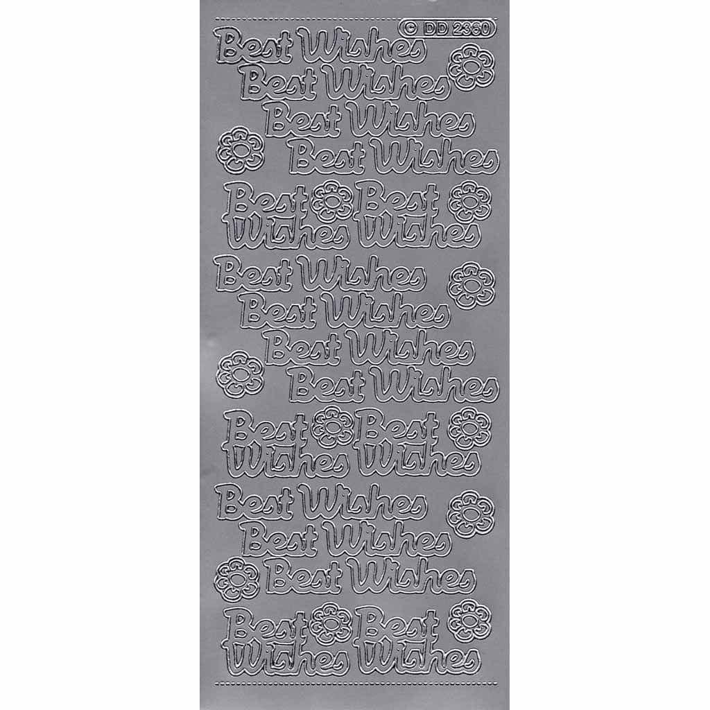 Best Wishes Large Sticker Paper Crafts Peel Off