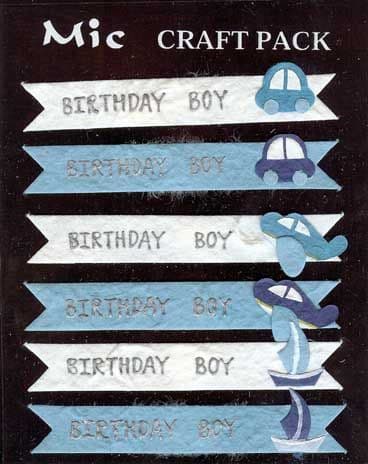 Birthday Boy Wording Banner Topper