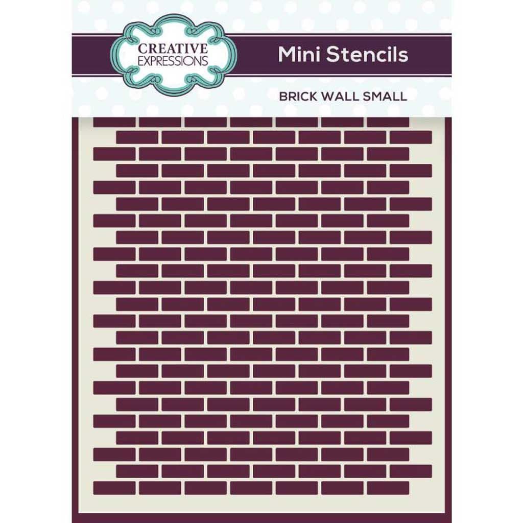 Brick Wall Small Paper Craft Stencil for Cardmaking