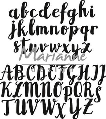 Brush Alphabet For Paper Crafting Metal Craft Dies