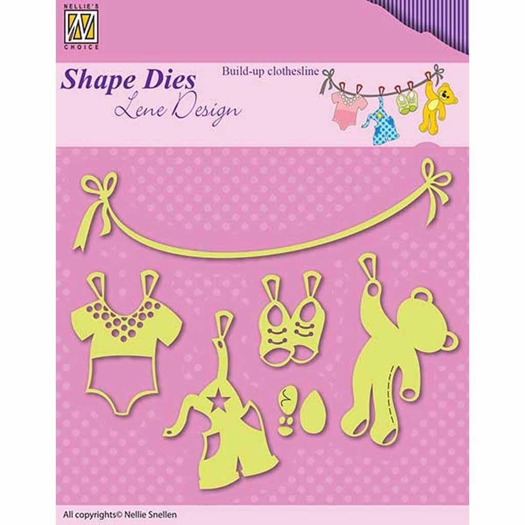 Build A Clothes Line Metal Paper Craft Dies by Nellie's Choice