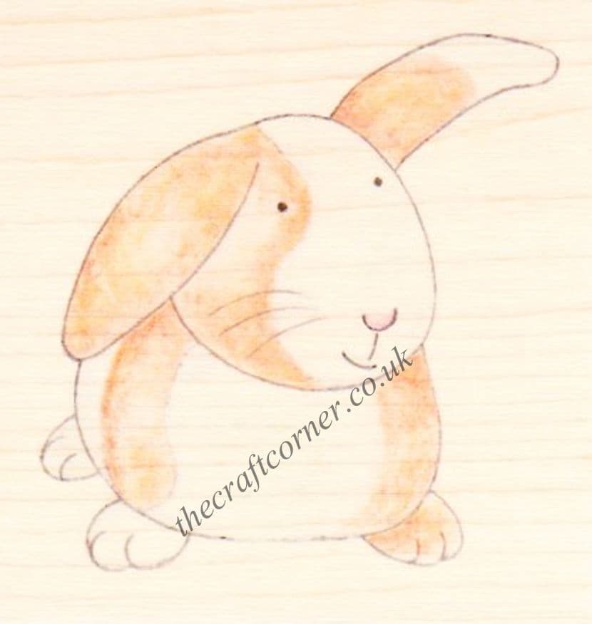 Bunny Rabbit Paper Nation Wooden Rubber Stamp