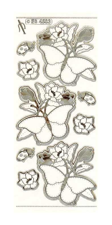 Butterfly & Rose Paper Embroidery Craft Sticker Peel Off