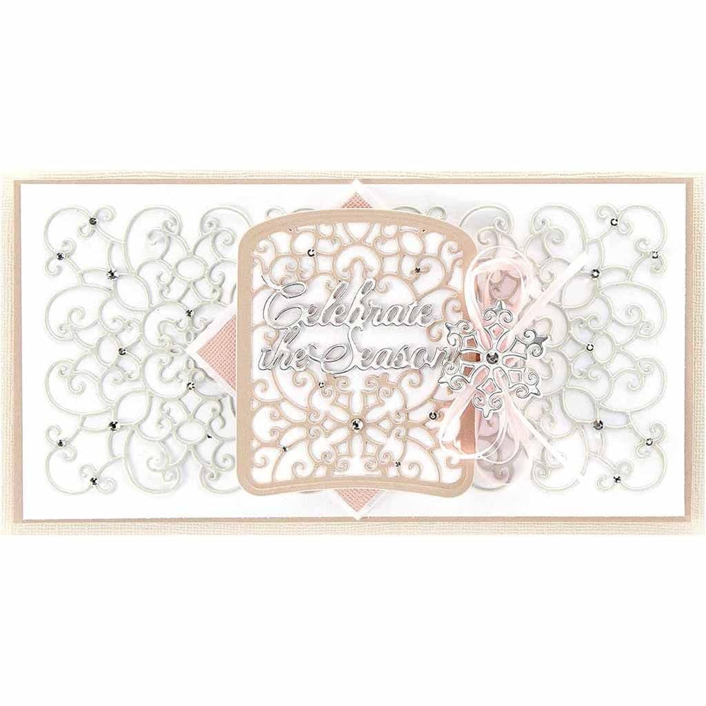 Celebrate Scrollwork Card Builder 5 Metal Craft Dies by Spellbinders