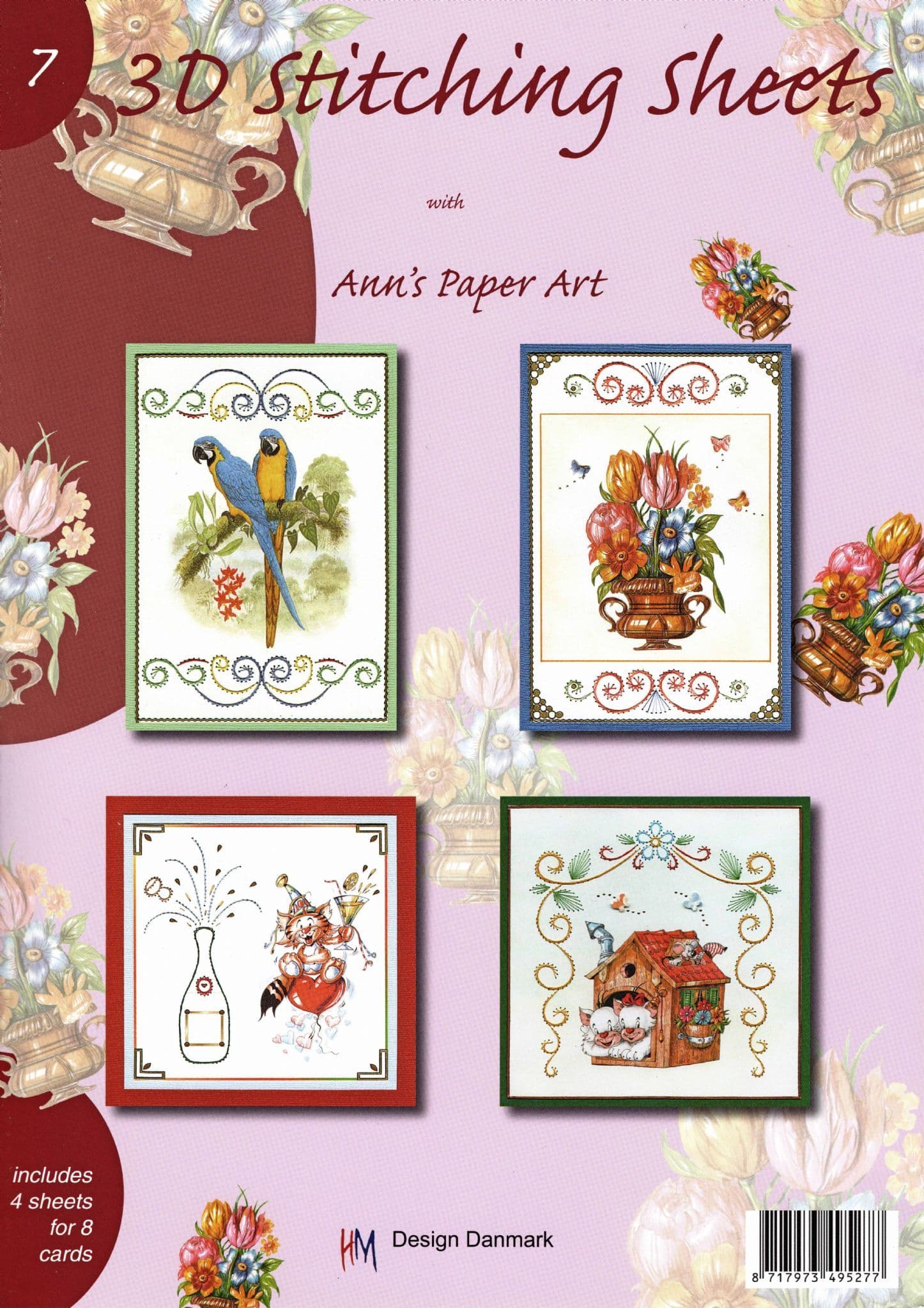 Celebrations Embroidery On Paper - Ann's Paper Art Booklet 07 Includes 3d Decoupage Sheets