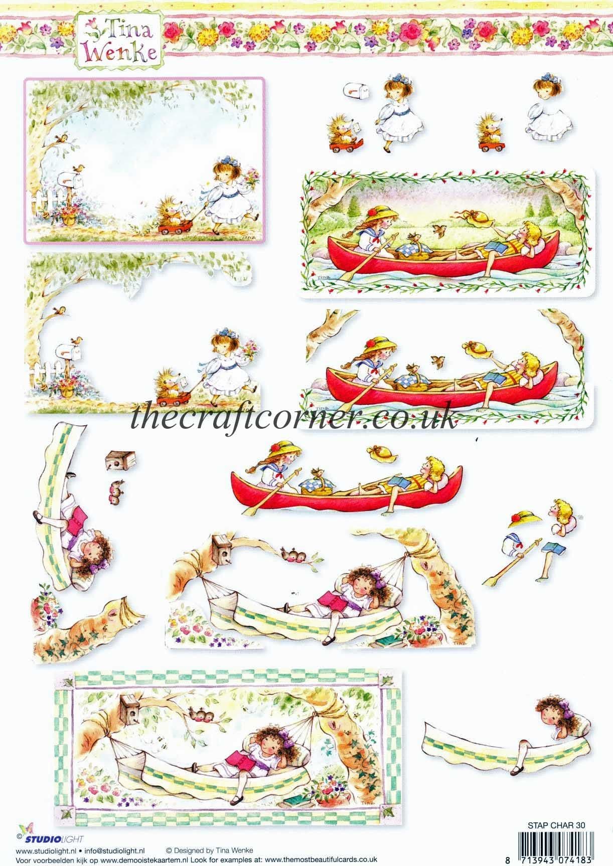 Children Enjoying Summer Days Designs 3d Decoupage Sheet by Tina Wenke