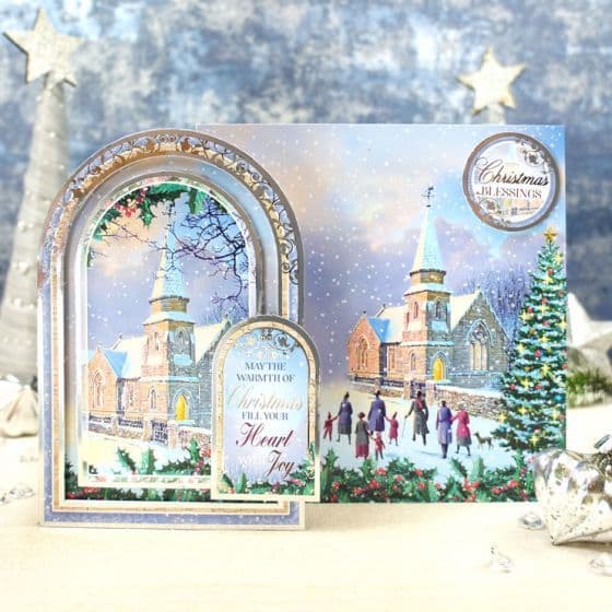 Christmas Blessings Luxury Topper Paper Craft Set for Greeting Cards