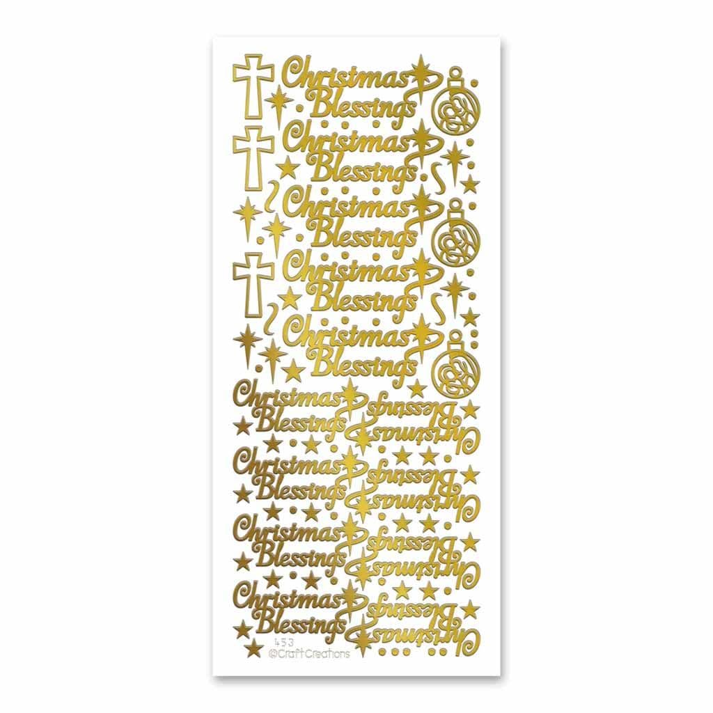 Christmas Blessings Sentiment Peel Off Wording For Paper Craft