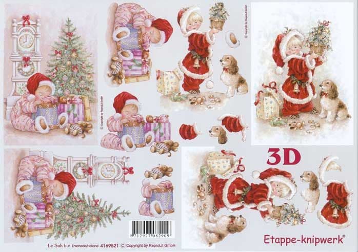 Christmas Child Designs 3d Decoupage Sheet