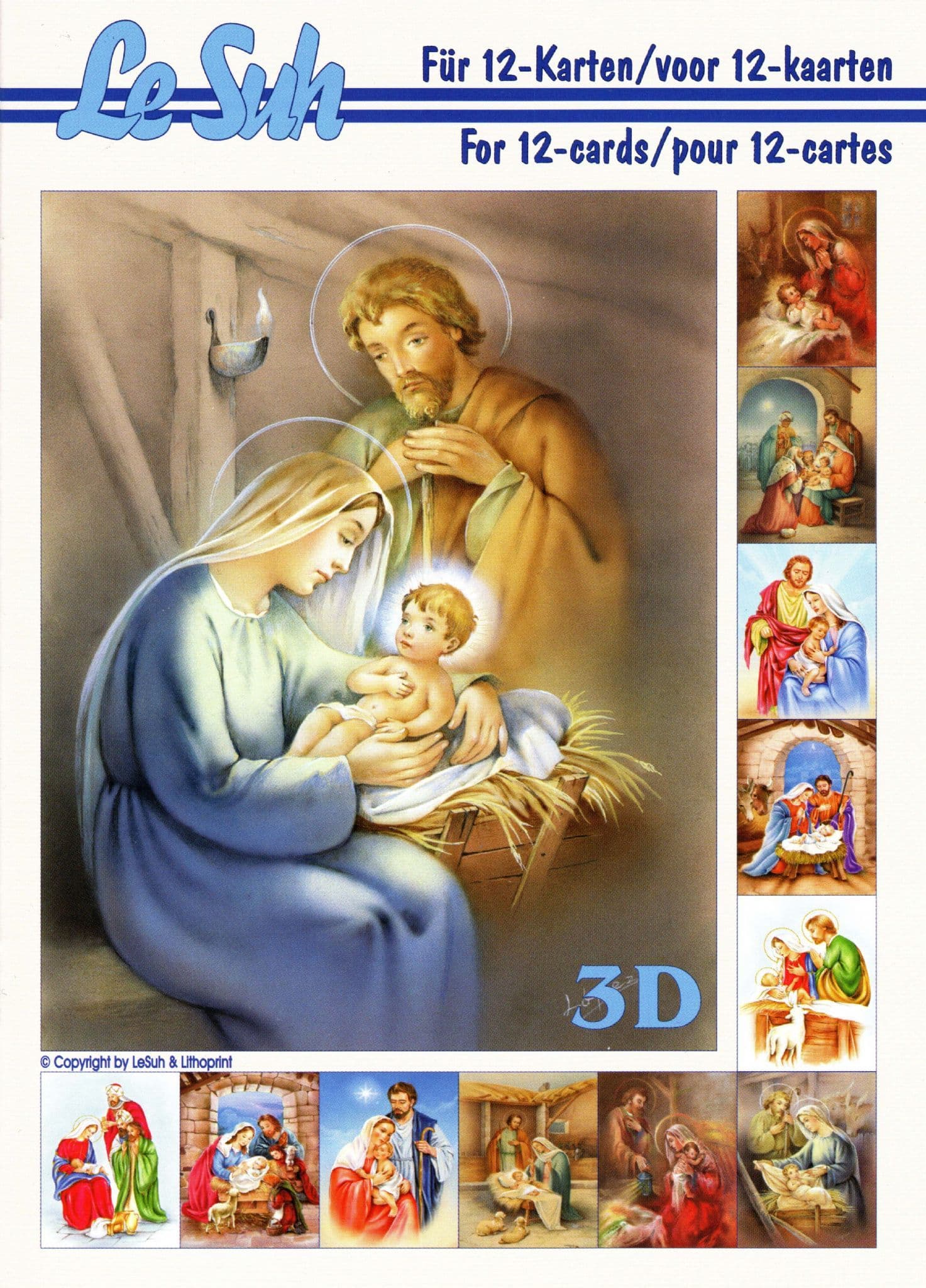 Christmas Crib A5 3D Decoupage Book from Le Suh