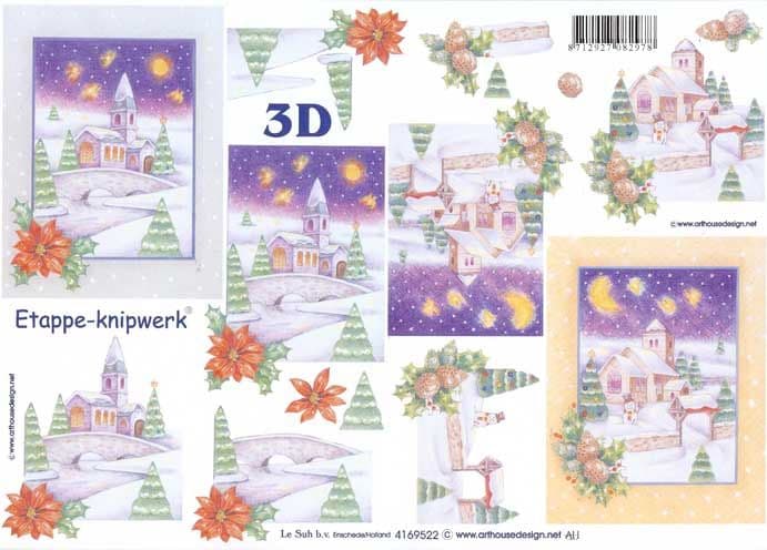 Christmas Pictured Designs 3d Decoupage Sheet