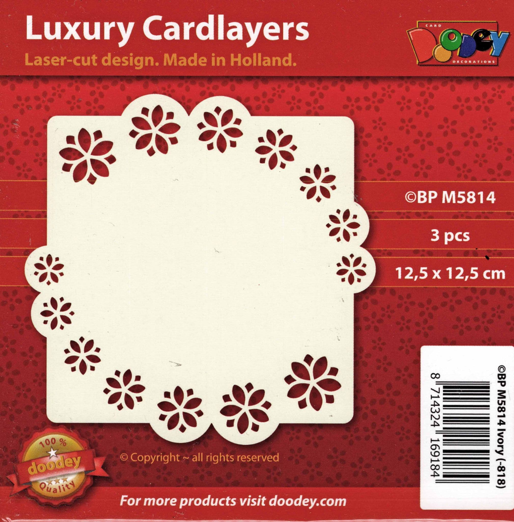 Circle of Flowers Paper Craft Luxury Card Layer Embellishment