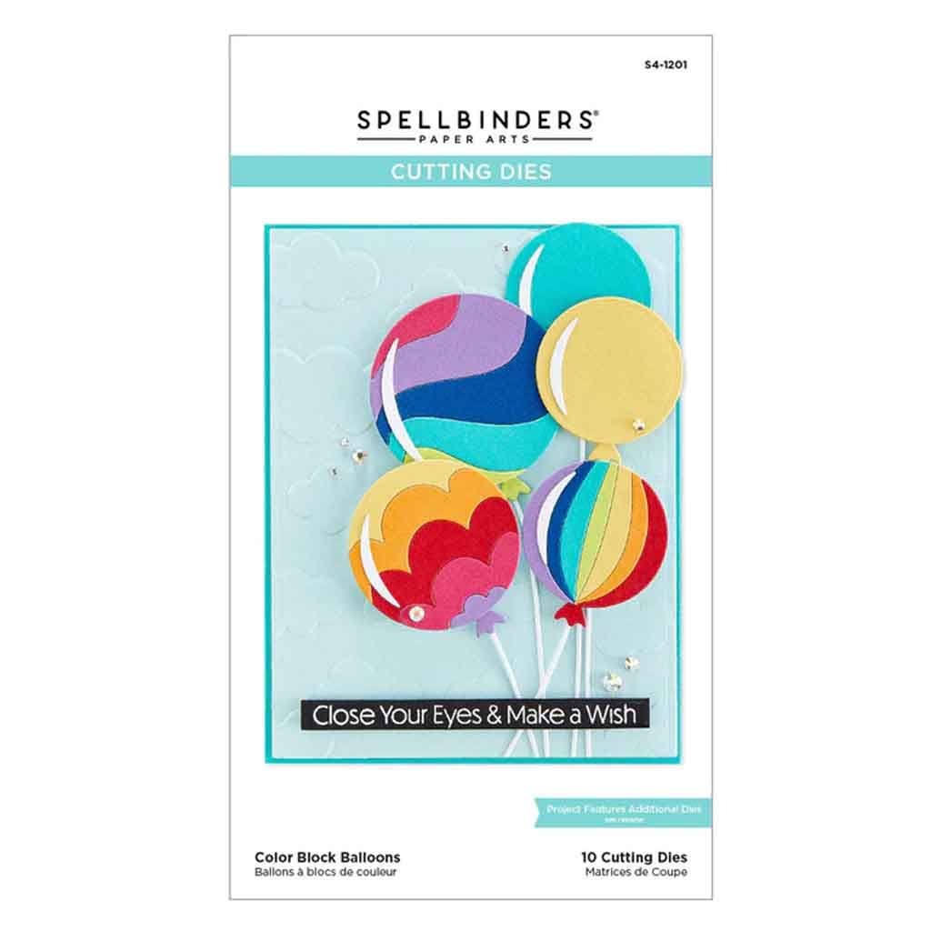 Color Block Balloons 10 Craft Dies for Cardmaking & Paper Crafts