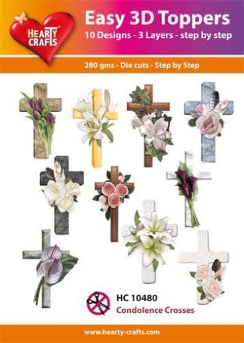 Condolence Crosses Easy 3D  Craft Toppers for Paper Card Making