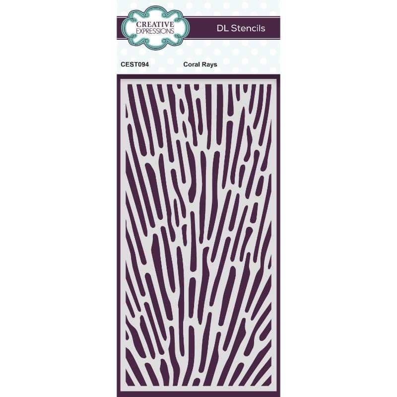 Coral Rays DL Stencil for Paper Crafts, Scrapbooks & Journals