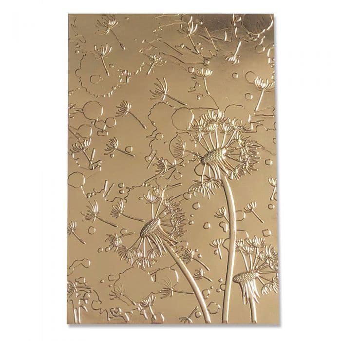 Dandelion Wish 3d Sizzix Embossing Folder Paper Crafting