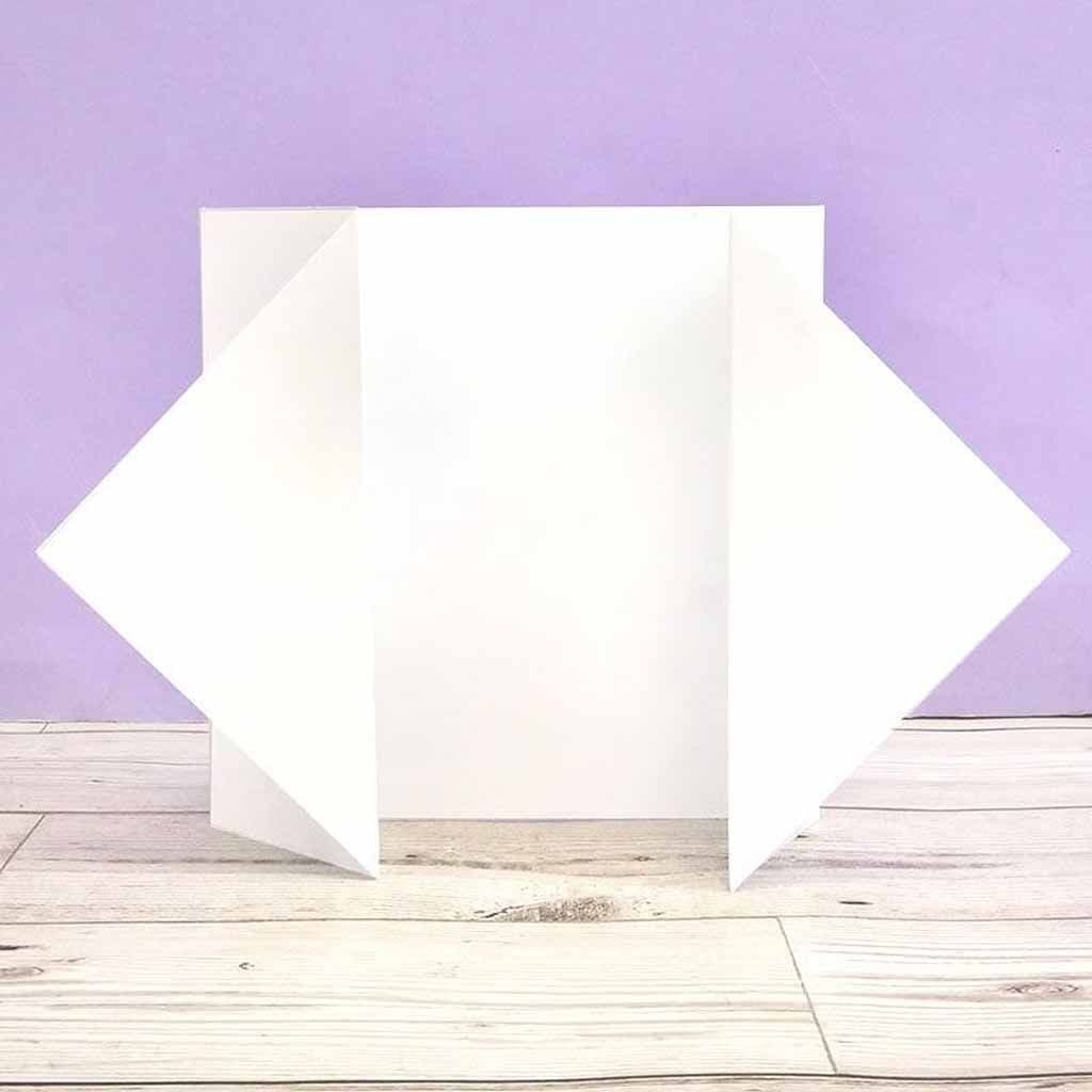 Diamond Gatefold Luxury Shaped Card Blank & Envelope - 5 Pack