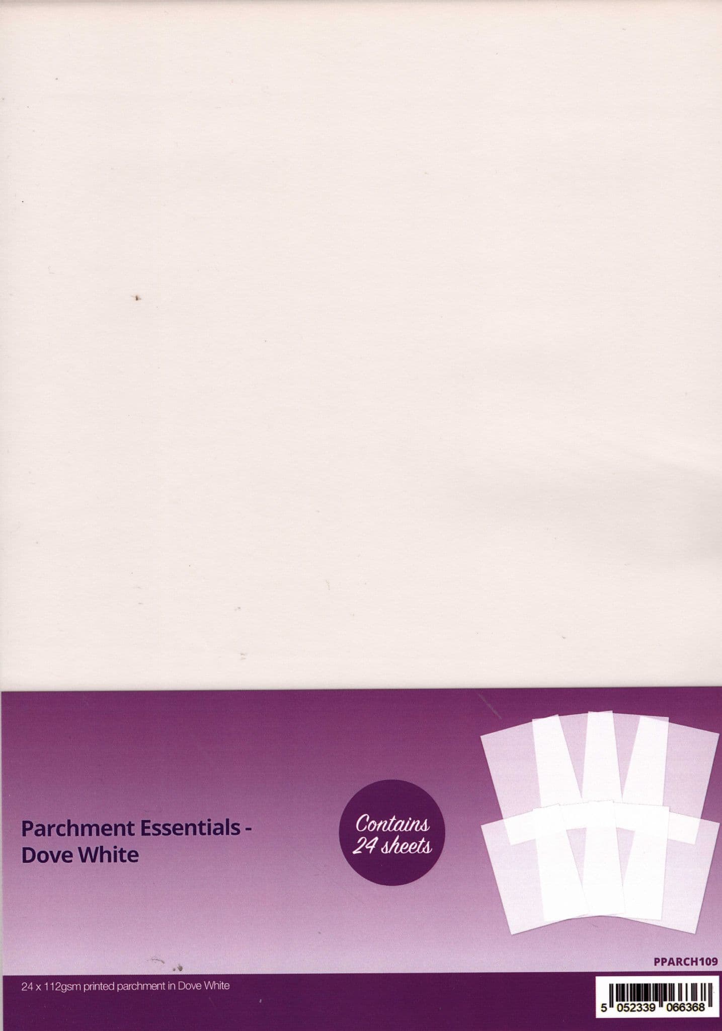 Dove White A4 Craft Parchment Paper by Hunkydory