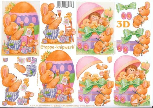 Easter Eggs 3d Decoupage Craft Sheet