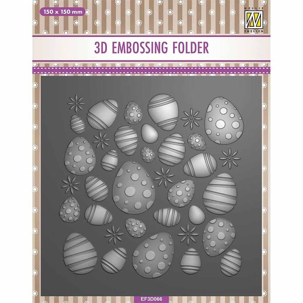 Easter Eggs Background Embossing Folder for Paper Crafts