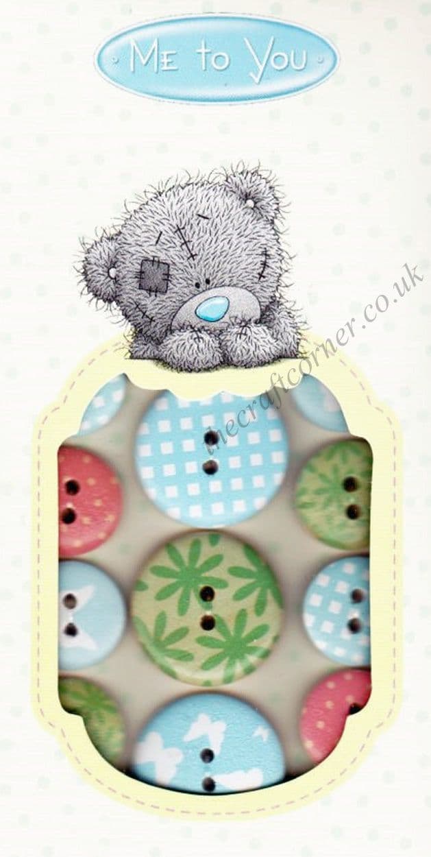 Easter Me To You Teddy Bear  Wooden Buttons For Paper Crafts