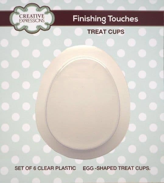 Egg Shaped Snow Globes - 6 Clear Plastic Cups For Paper Crafting