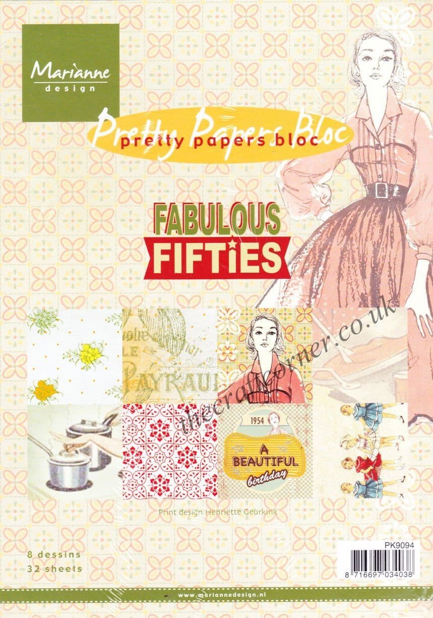 Fabulous Fifties Pretty Paper Bloc 32 Sheets Paper