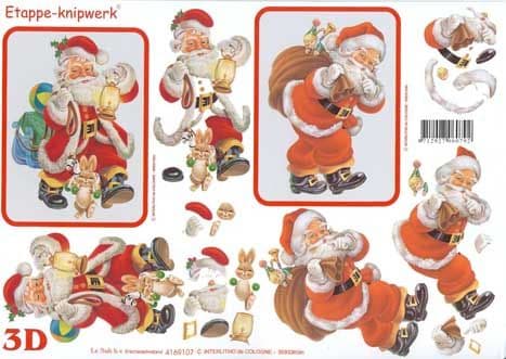 Father Christmas 3d Decoupage Craft Sheet