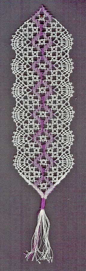 February Birthstone Bookmark Torchon Bobbin Lace Pattern