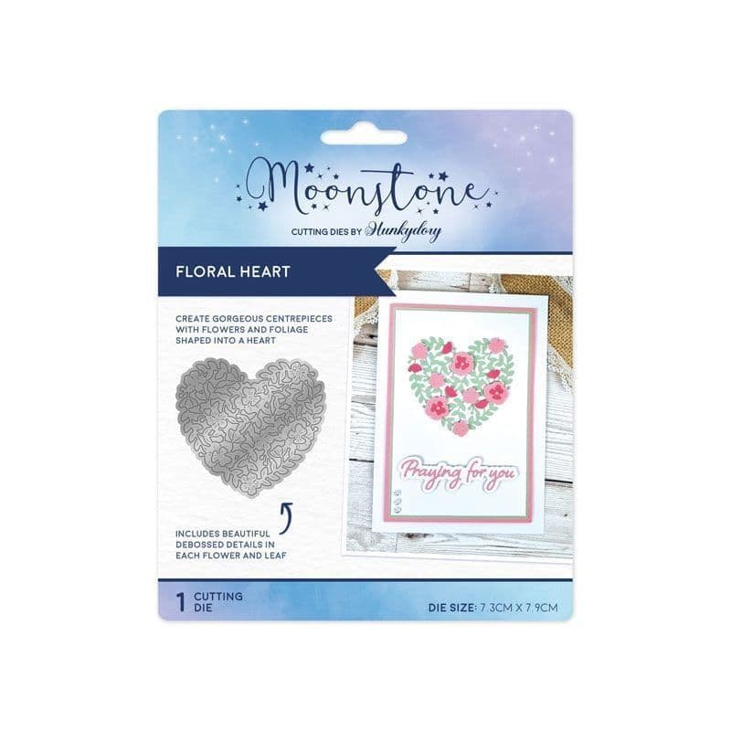 Floral Heart Moonstone Paper Craft Cutting Dies by Hunkydory