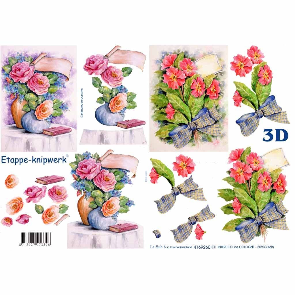 Flower Bouquets 3d Decoupage Sheet