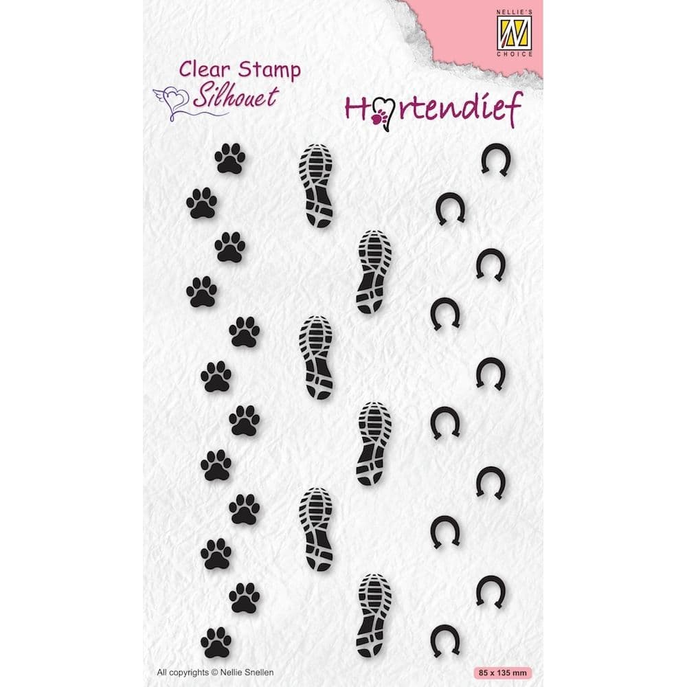 Foot, Paw and Horse Prints Clear Rubber Stamp for Paper Crafts