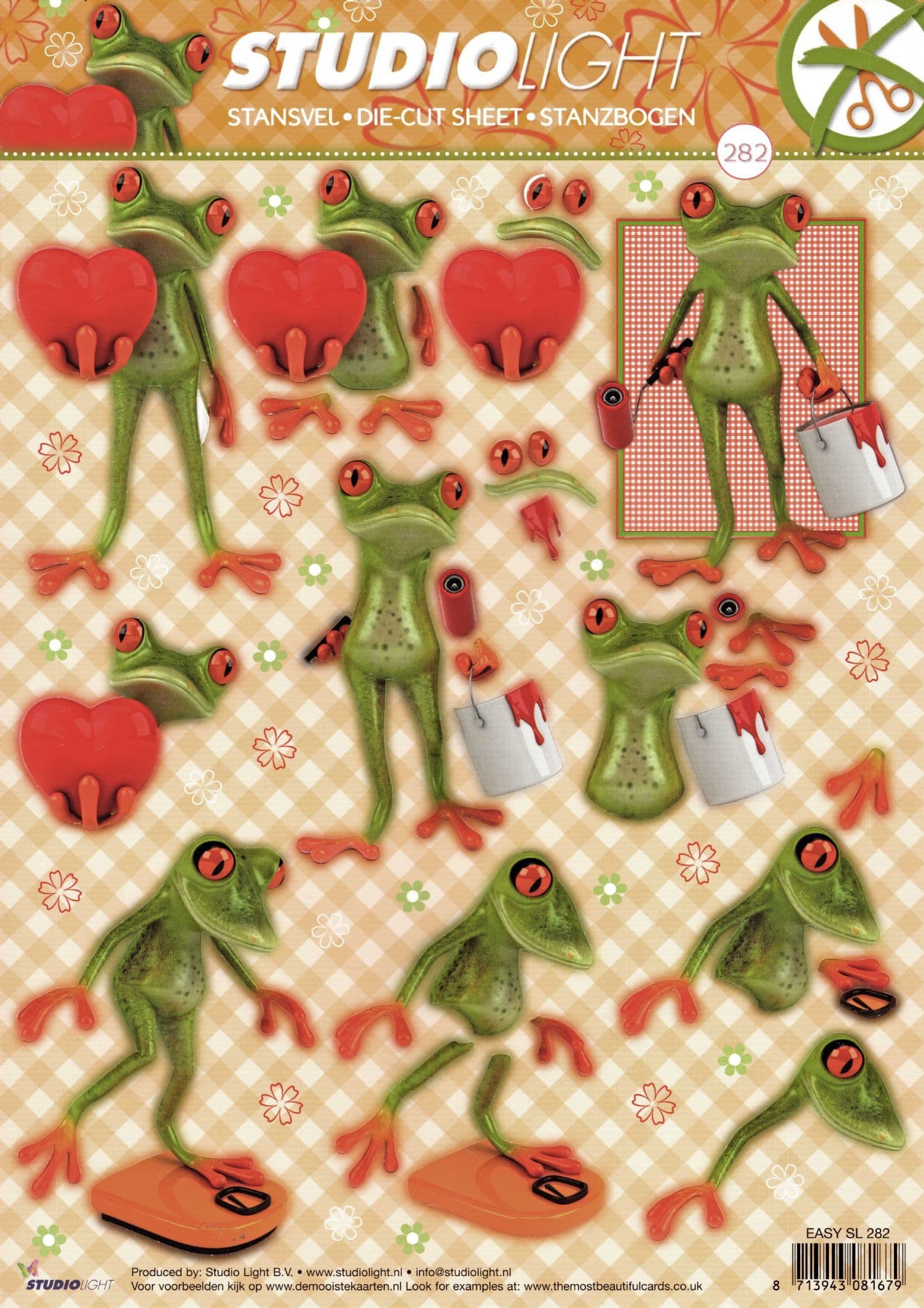 Frog Fun. Featuring Frog Love, Frog DIY & Frog Scales 3D Decoupage Die Cut Sheet.