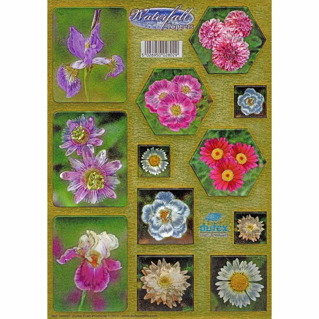 Garden Flowers Die Cut Waterfall Toppers from Dufex for Paper Crafts