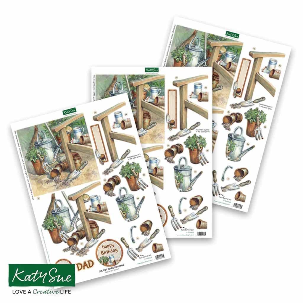 Gardeners Corner Die Cut 3d Decoupage Craft Sheets by Katy Sue